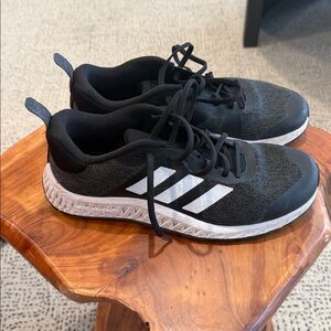 Adidas Black and White UltraBoost Athletic Shoes